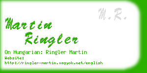 martin ringler business card